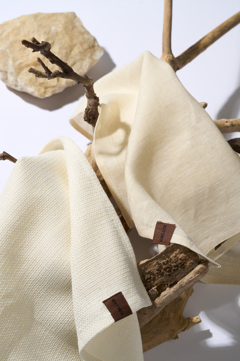 HUMDAKIN Beach Kitchen Towel Organic textiles 029 Shell