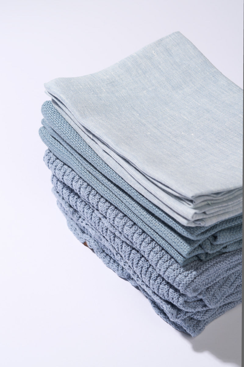 HUMDAKIN Beach Tea Towel Organic textiles 035 Ocean