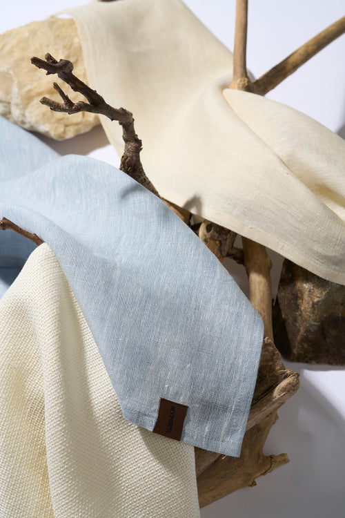 HUMDAKIN Beach Tea Towel Organic textiles 035 Ocean