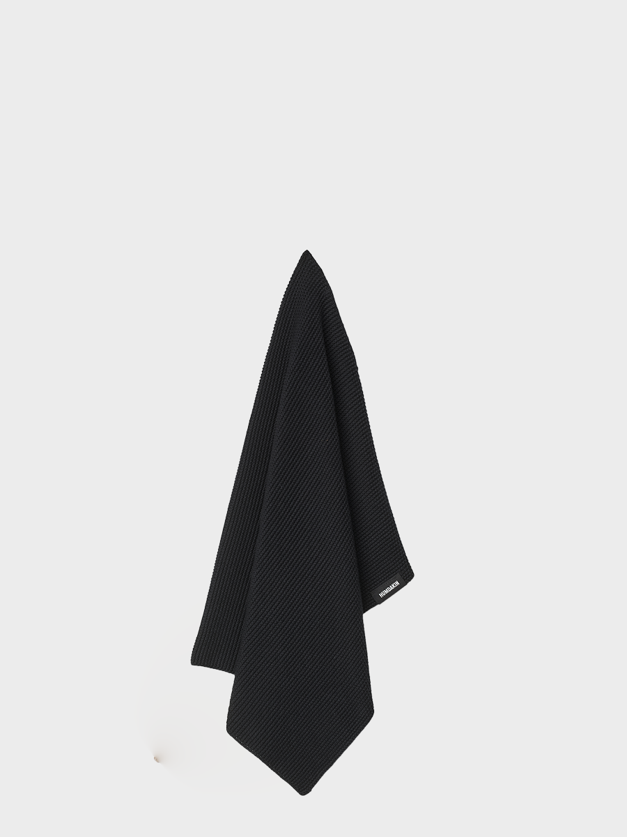 HUMDAKIN Knitted Kitchen Towel Organic textiles 020 Coal