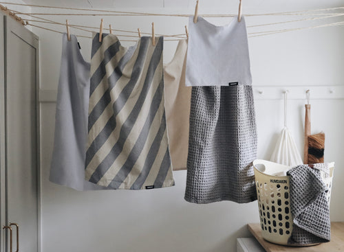 HUMDAKIN Knitted Kitchen Towel Organic textiles 215 Blue Glass