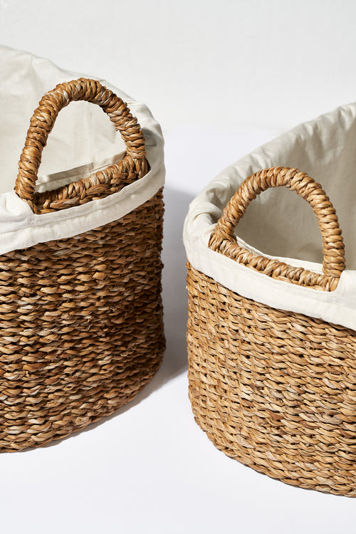 HUMDAKIN Laundry Wicker Set Laundry 230 Organic Cotton Lining
