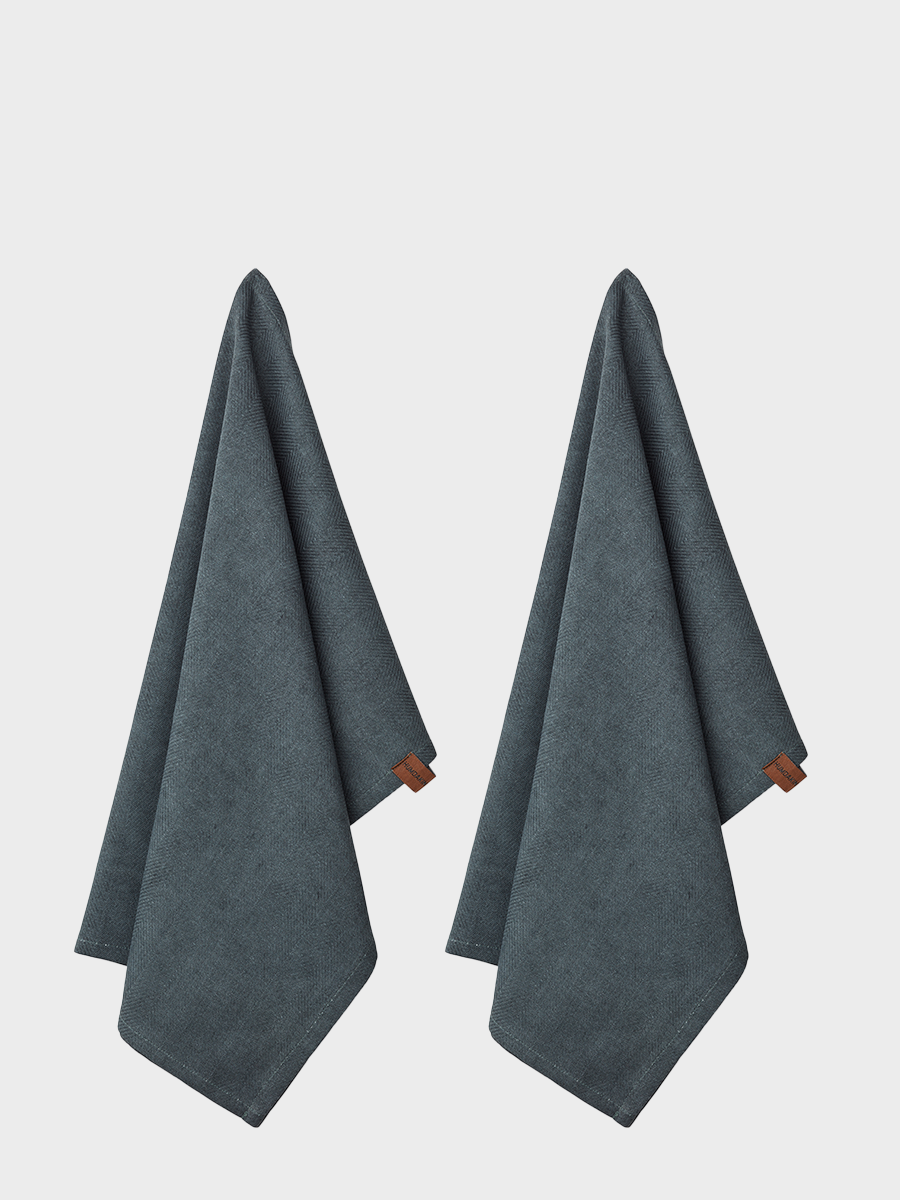 HUMDAKIN Organic Tea Towel - 2 pack Organic textiles 03 Green Seaweed
