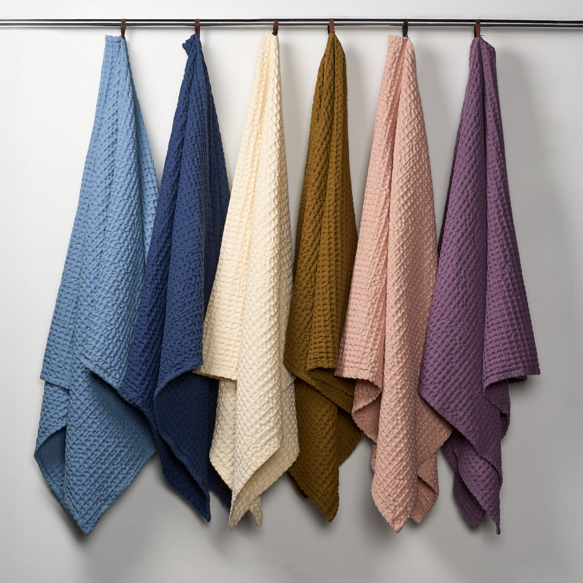 HUMDAKIN Waffle Bath Towel Organic textiles 029 Shell