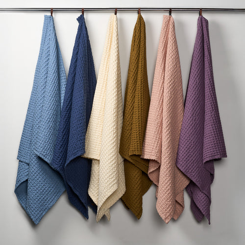 HUMDAKIN Waffle Bath Towel Organic textiles 029 Shell