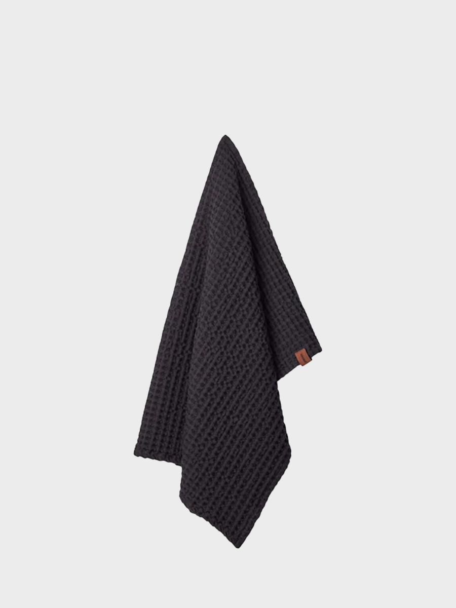 HUMDAKIN Waffle Hand Towel Organic textiles 020 Coal