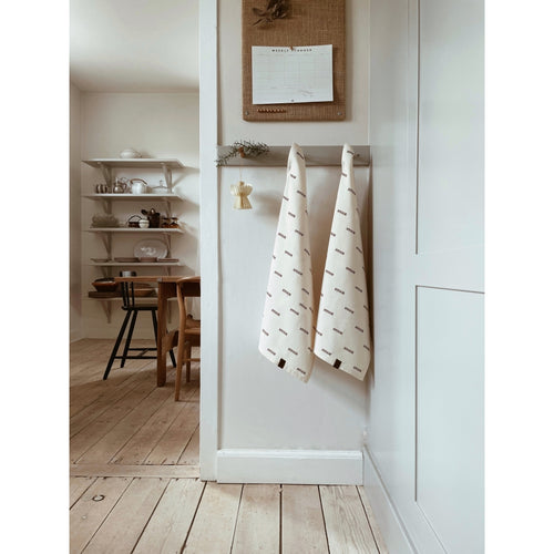 HUMDAKIN Hygge Tea Towel - 2 pack Organic Textiles 029 Shell