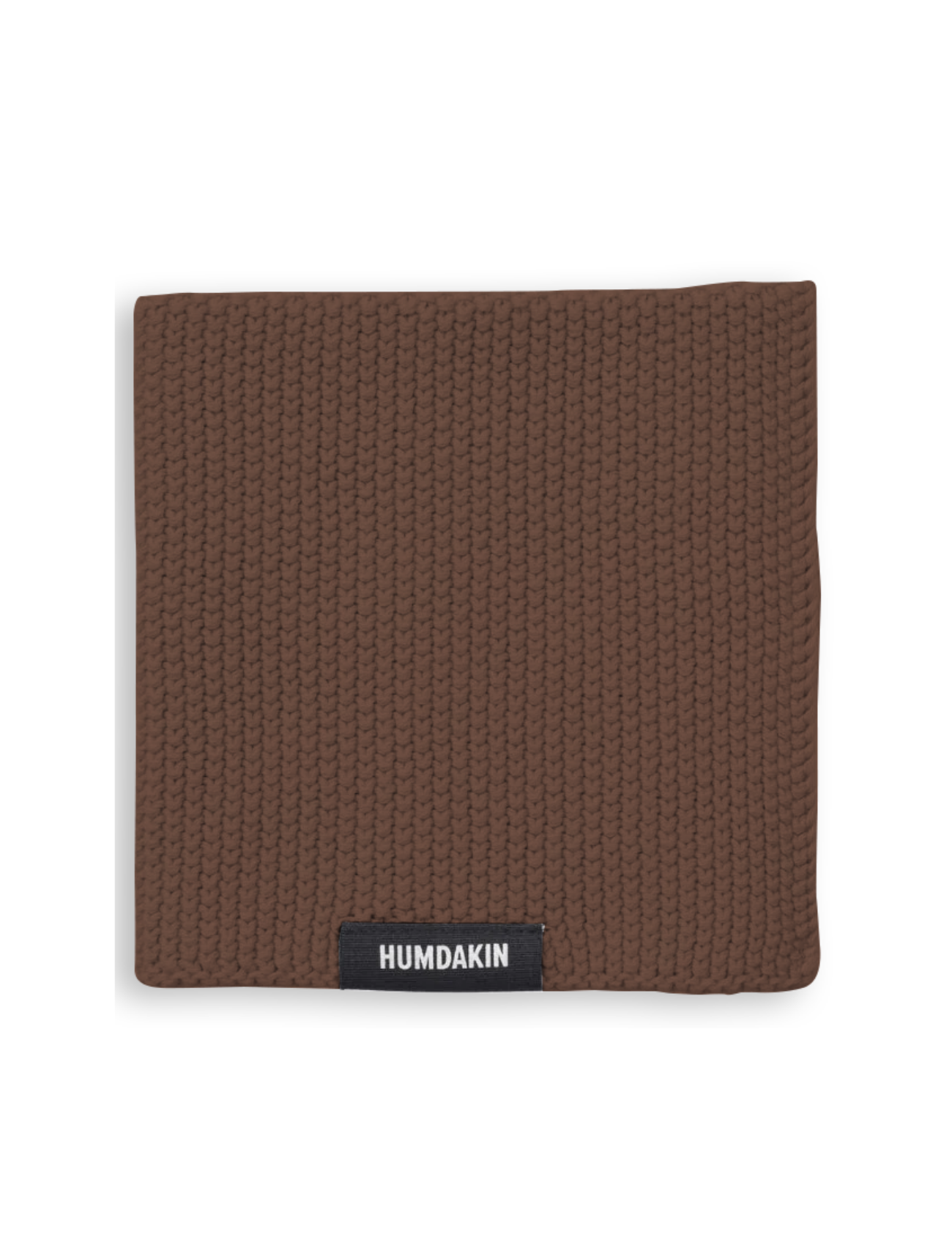 HUMDAKIN Knitted Dishcloth Organic Textiles 256 Bison Brown