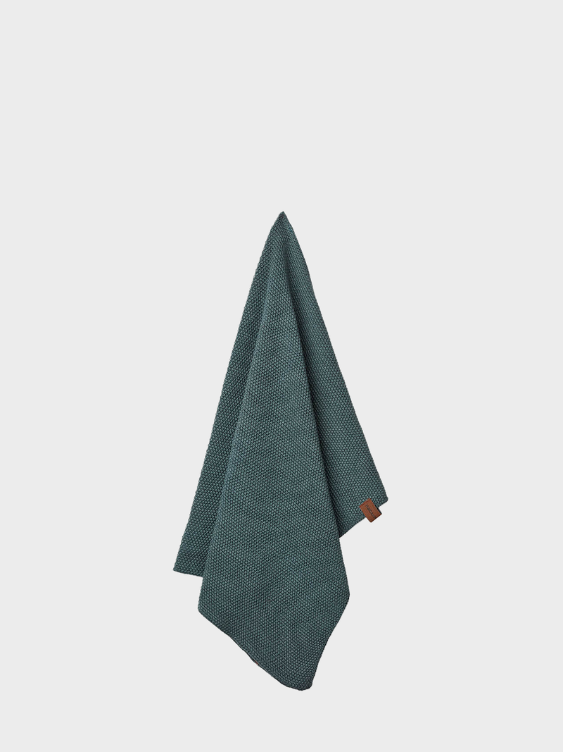 HUMDAKIN Knitted Kitchen Towel Organic textiles 03 Green Seaweed