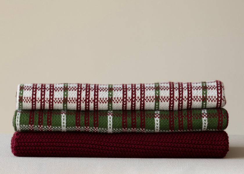 HUMDAKIN Knitted Kitchen Towel Organic textiles 244 Winter Whisper