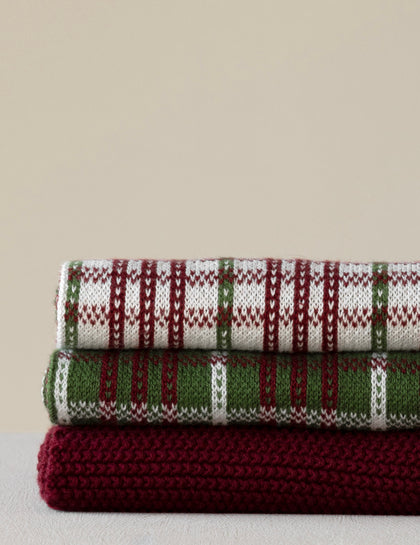 HUMDAKIN Knitted Kitchen Towel Organic textiles 245 Festive Forest