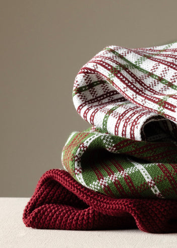HUMDAKIN Knitted Kitchen Towel Organic textiles 247 Rosewood