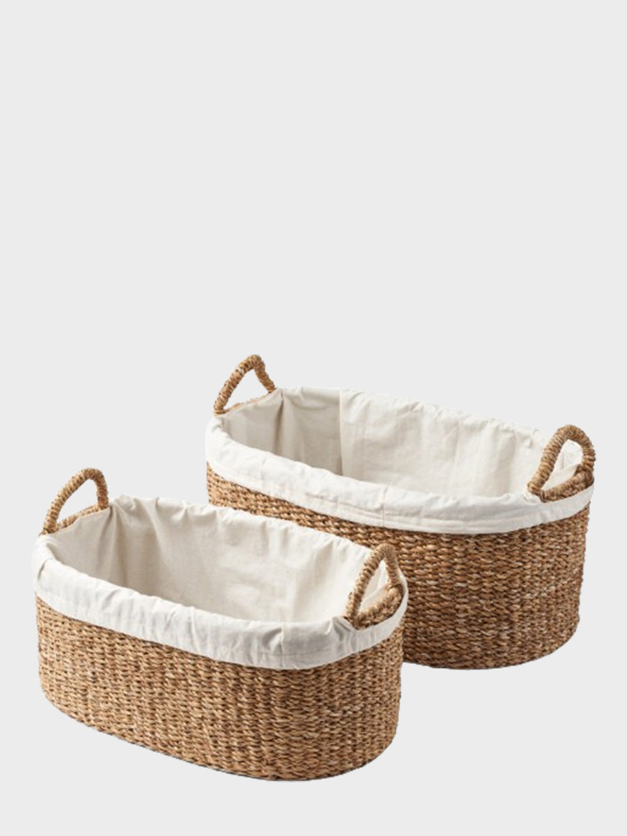 HUMDAKIN Laundry Wicker Set Laundry 230 Organic Cotton Lining