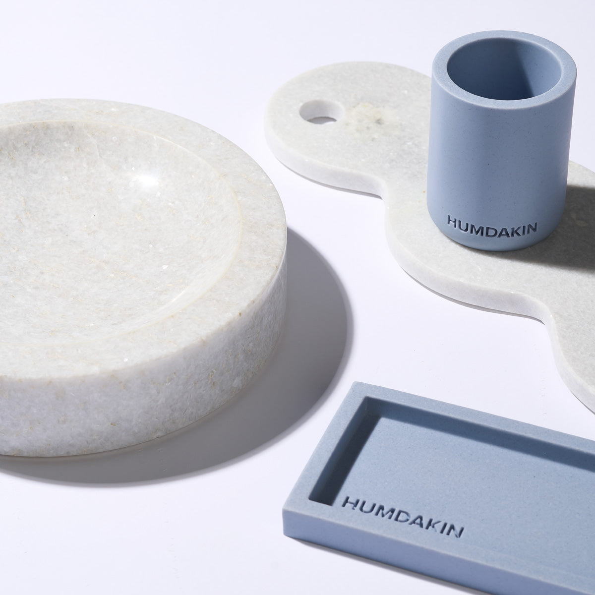 HUMDAKIN Light Sandstone Tray 10 x 25 cm Sandstone 215 Blue Glass