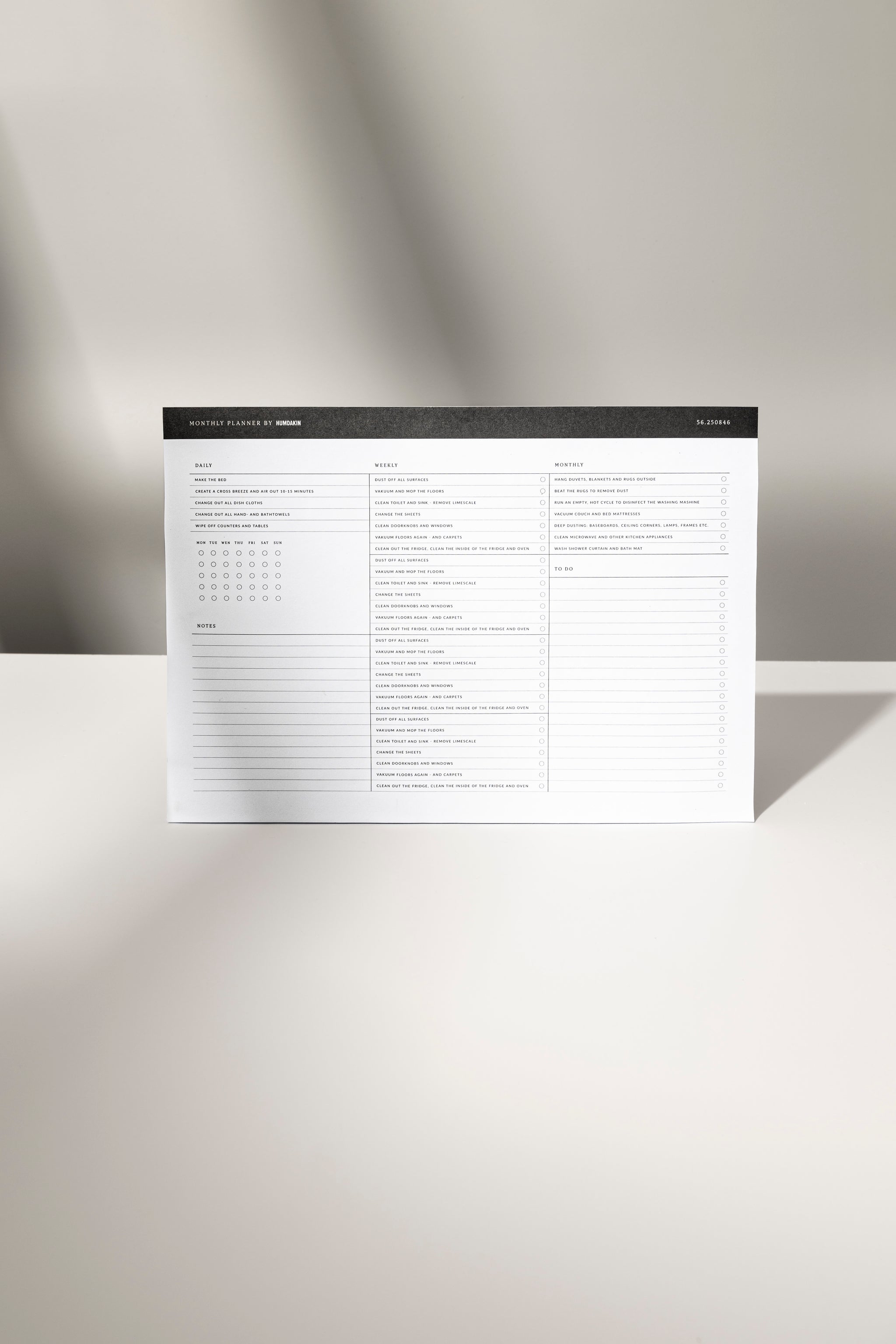 HUMDAKIN Monthly planner POS material 00 Neutral/No color