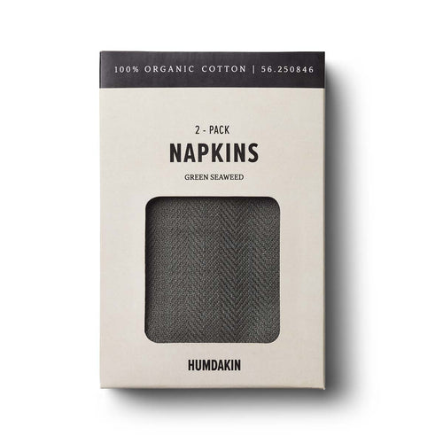 HUMDAKIN Napkins - 2 pack Organic textiles 03 Green Seaweed