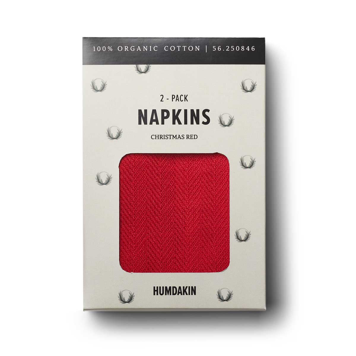 HUMDAKIN Napkins - 2 pack Organic textiles 118 Christmas Red