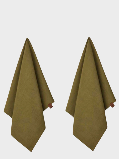 HUMDAKIN Organic Tea Towel - 2 pack Organic Textiles 028 Fern
