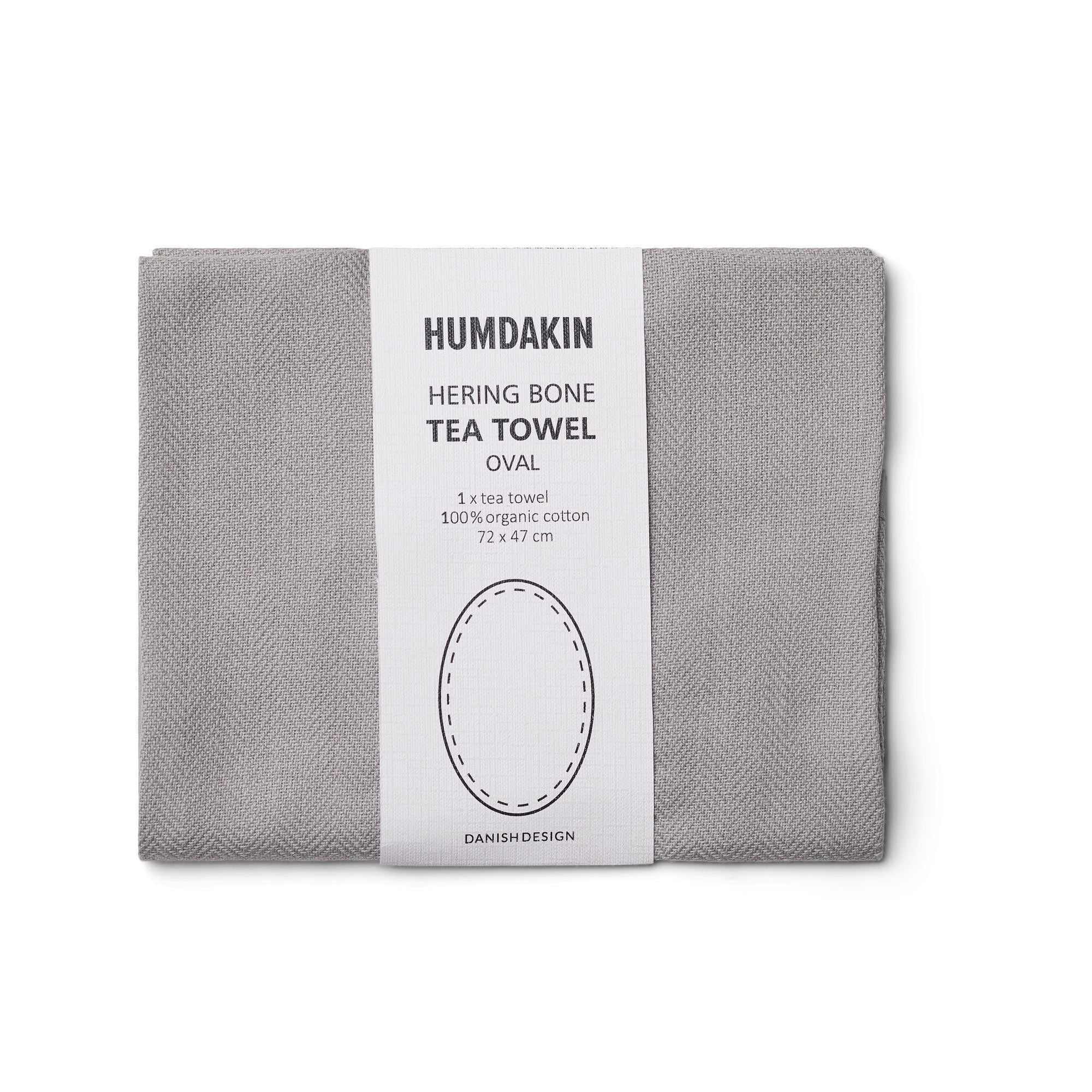 HUMDAKIN Oval Tea Towel - 1 pcs Organic textiles 019 Stone