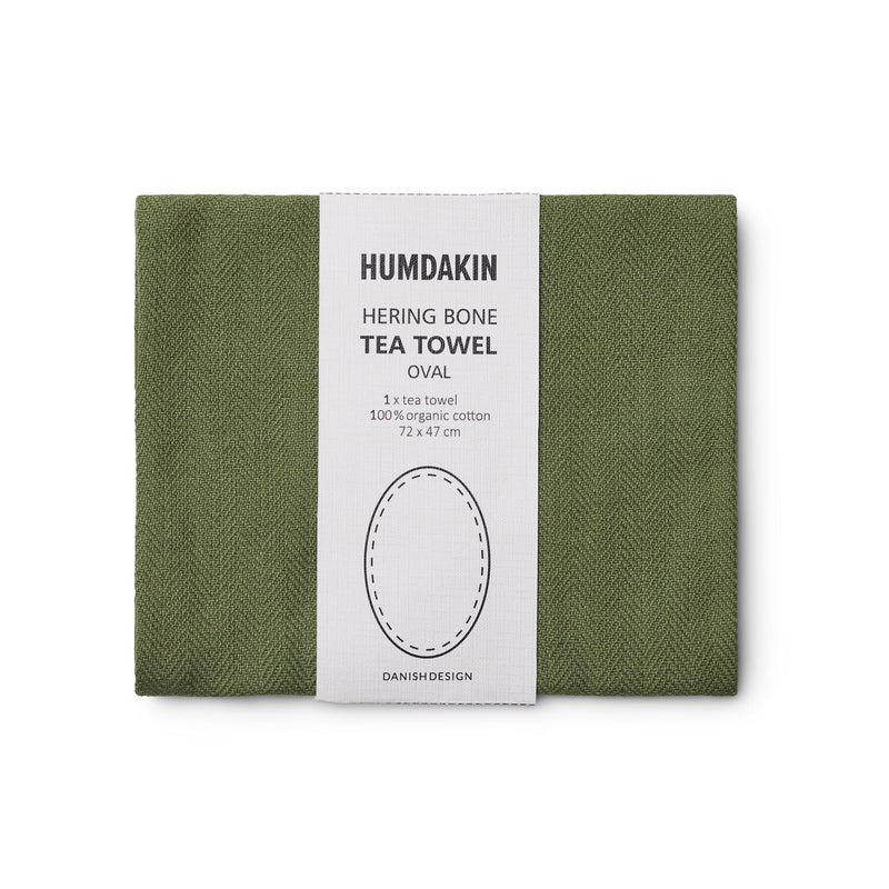 HUMDAKIN Oval Tea Towel - 1 pcs Organic textiles 028 Fern