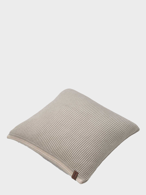 HUMDAKIN Rib Pillow 40 x 40 cm. Organic textiles 134 Lt.Stone/Shell