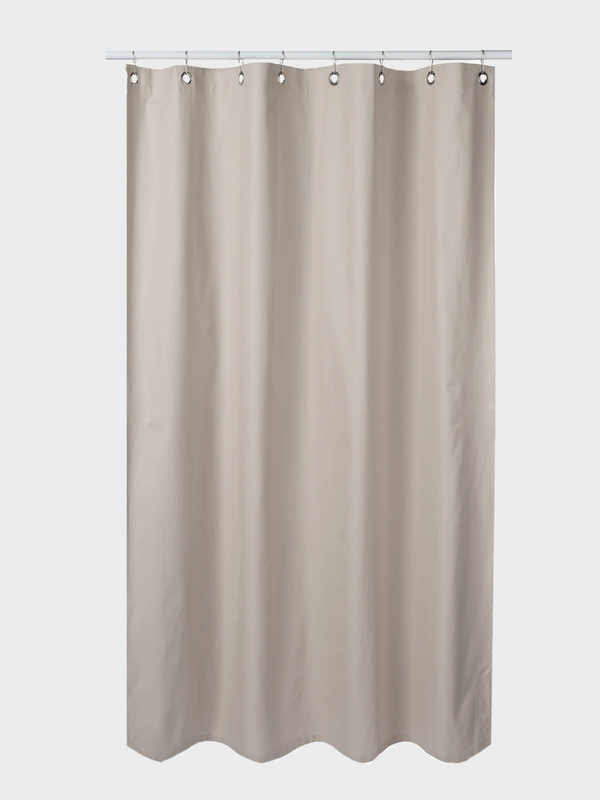 HUMDAKIN Shower Curtain Organic textiles 01 Light Stone