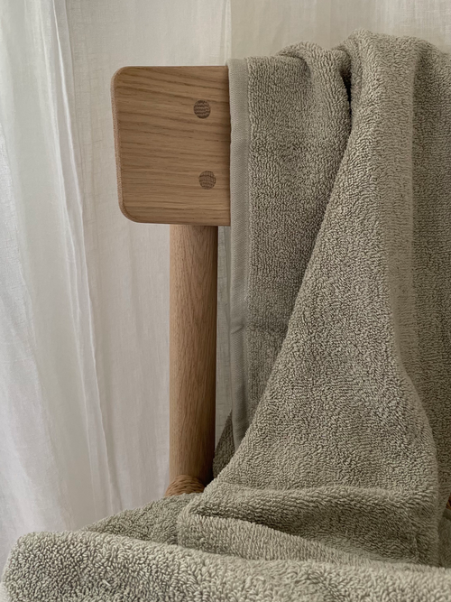HUMDAKIN Terry Bath Towel Organic textiles 01 Light Stone