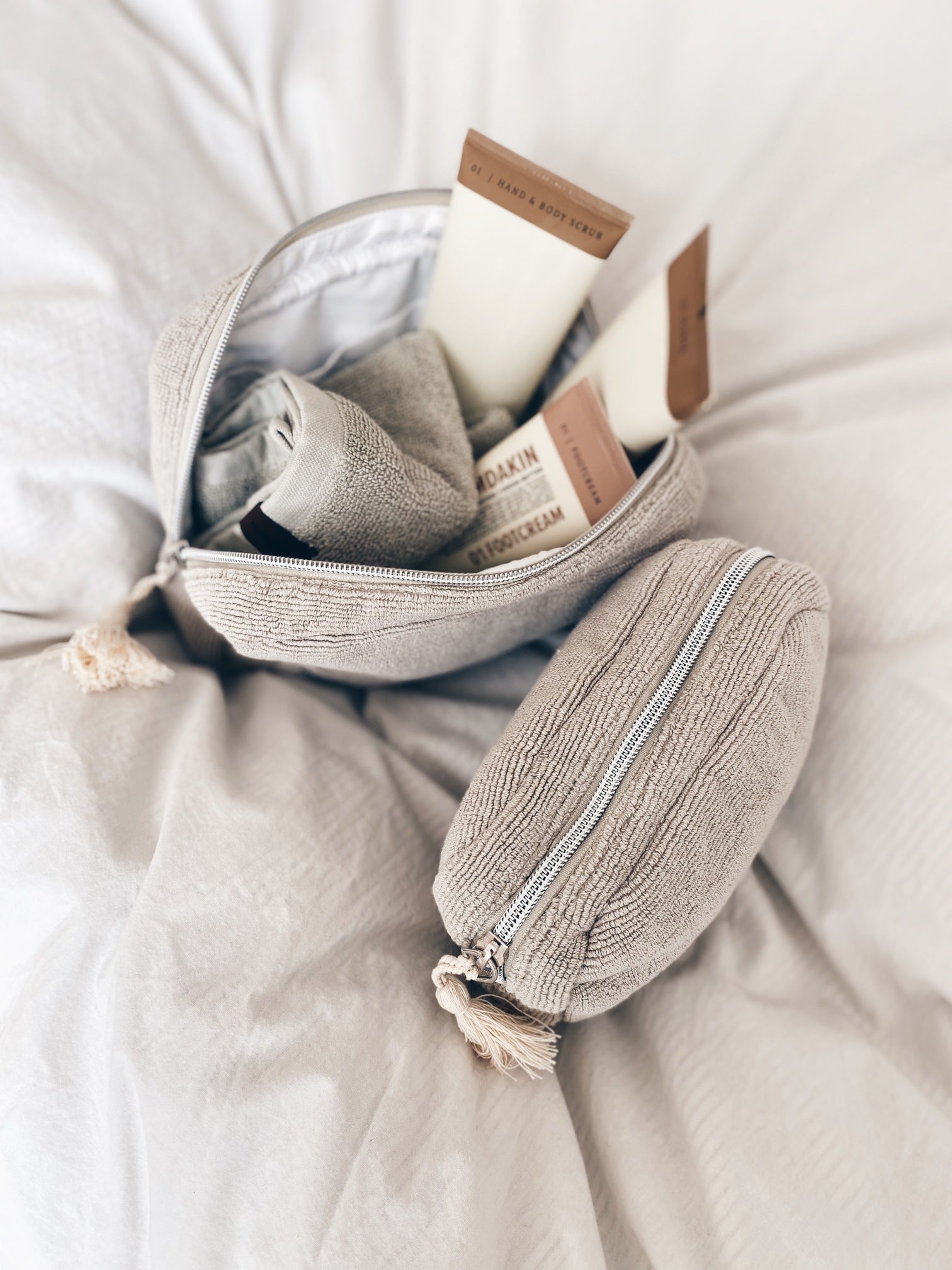 HUMDAKIN Terry Cosmetic Bag Accessories 01 Light Stone