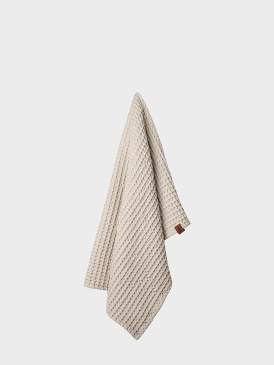 HUMDAKIN Waffle Hand Towel Organic textiles 01 Light Stone