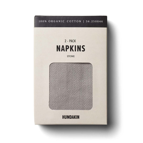 HUMDAKIN Napkins - 2 pack Organic textiles 019 Stone