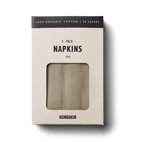 HUMDAKIN Napkins - 2 pack Organic textiles 026 Oak