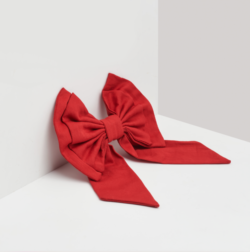 HUMDAKIN Decoratieve Strik Organisch textiel 235 Rozig Rood