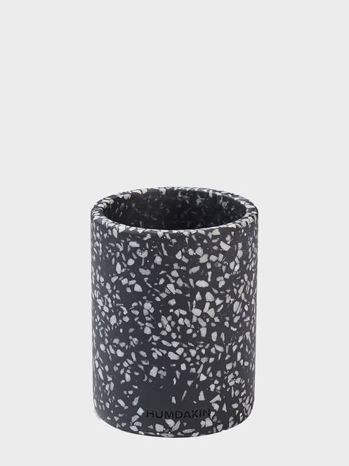 HUMDAKIN Lucca - Terrazzo vaas met deksel Terrazzo 115 Zwart