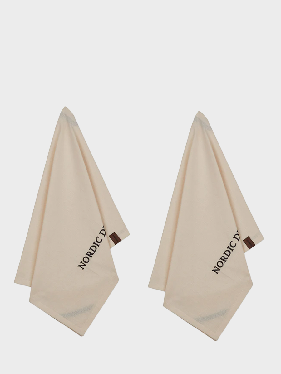 HUMDAKIN Nordic Design - Organic Theedoek - 2 pak Organic textiles 029 Shell