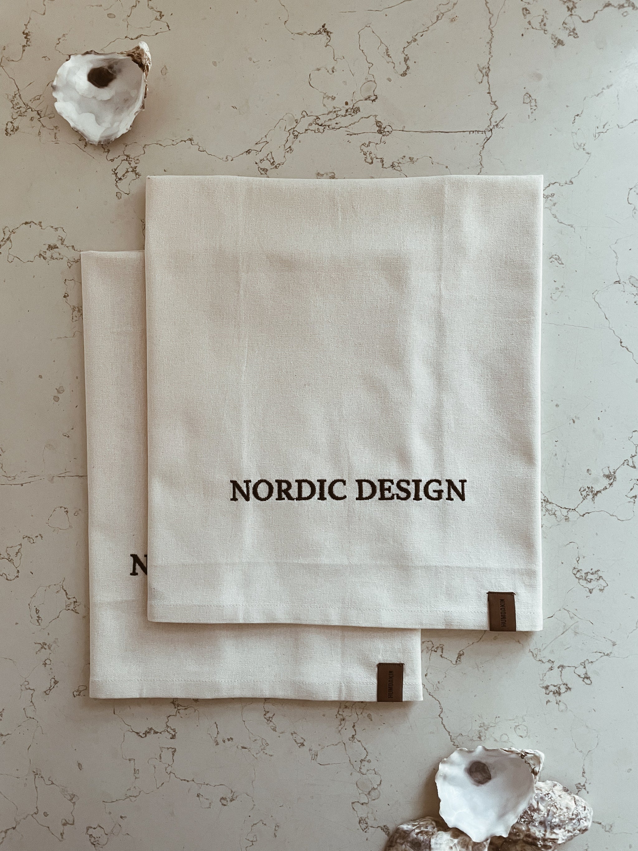 HUMDAKIN Nordic Design - Organic Theedoek - 2 pak Organic textiles 029 Shell