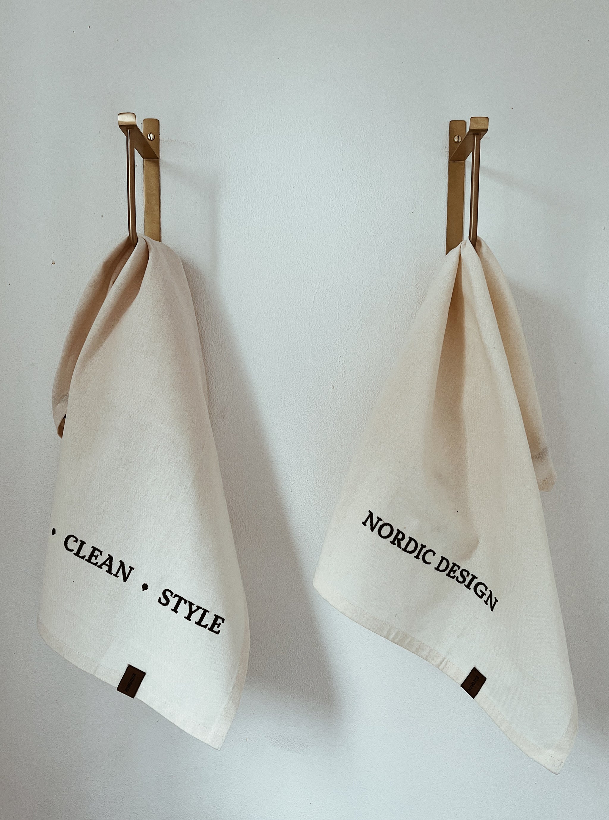 HUMDAKIN Nordic Design - Organic Theedoek - 2 pak Organic textiles 029 Shell