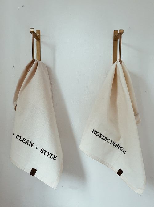 HUMDAKIN Nordic Design - Organic Theedoek - 2 pak Organic textiles 029 Shell