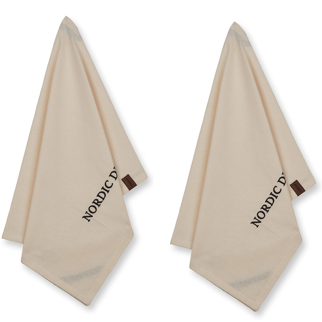 HUMDAKIN Nordic Design - Organic Theedoek - 2 pak Organic textiles 029 Shell