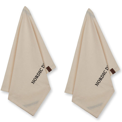 HUMDAKIN Nordic Design - Organic Theedoek - 2 pak Organic textiles 029 Shell