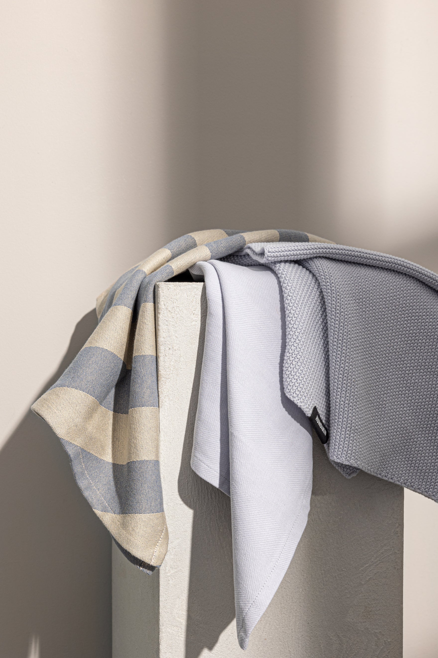 HUMDAKIN Organic Theedoek - 2 pak Organic textiel 215 Blauw Glas