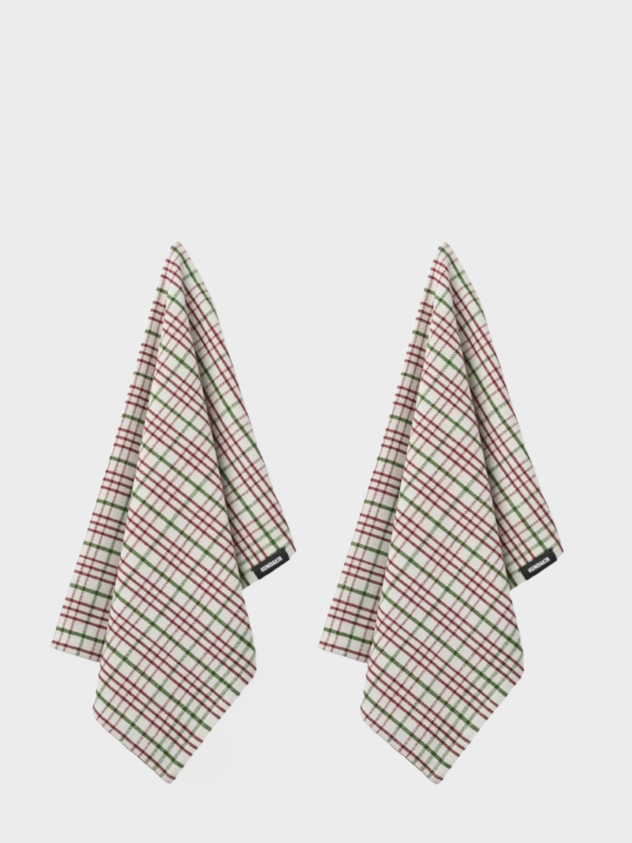 HUMDAKIN Organic Theedoek - 2 pak Organic textiel 244 Winter Whisper