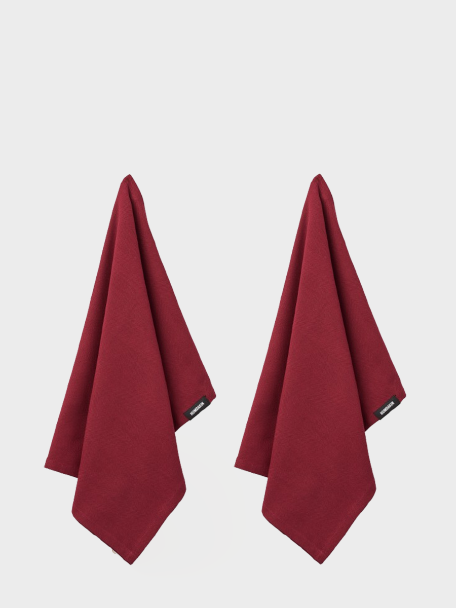HUMDAKIN Organic Theedoek - 2 pak Organic textiel 247 Rosewood