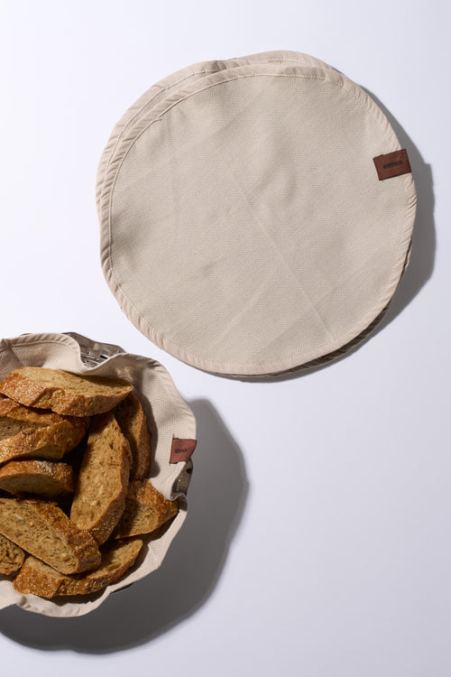 HUMDAKIN Ovale Keukendoek Organisch textiel 01 Lichte steen