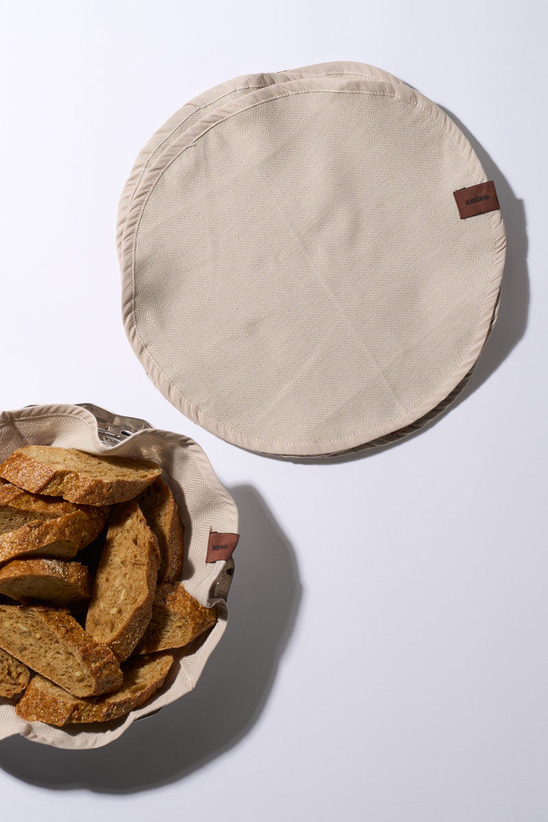 HUMDAKIN Ovale Keukendoek Organisch textiel 01 Lichte steen