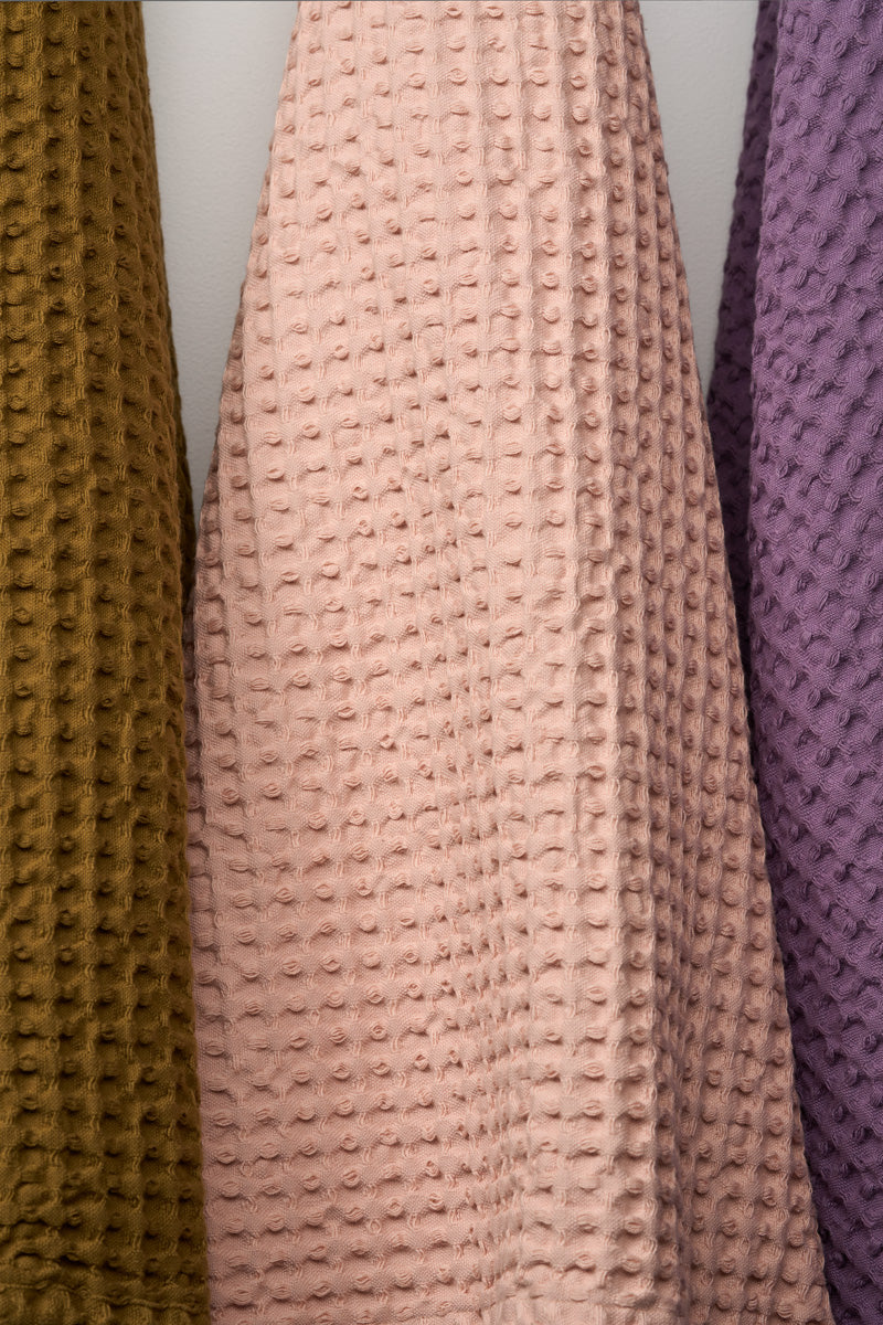 HUMDAKIN Wafelbadhanddoek Biologisch textiel 136 Blush
