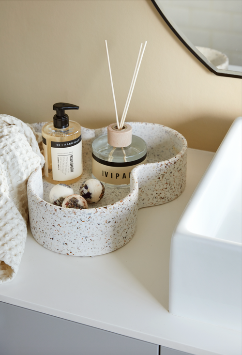 HUMDAKIN Pisa - Terrazzoschaal Terrazzo 138 Rood/Beige