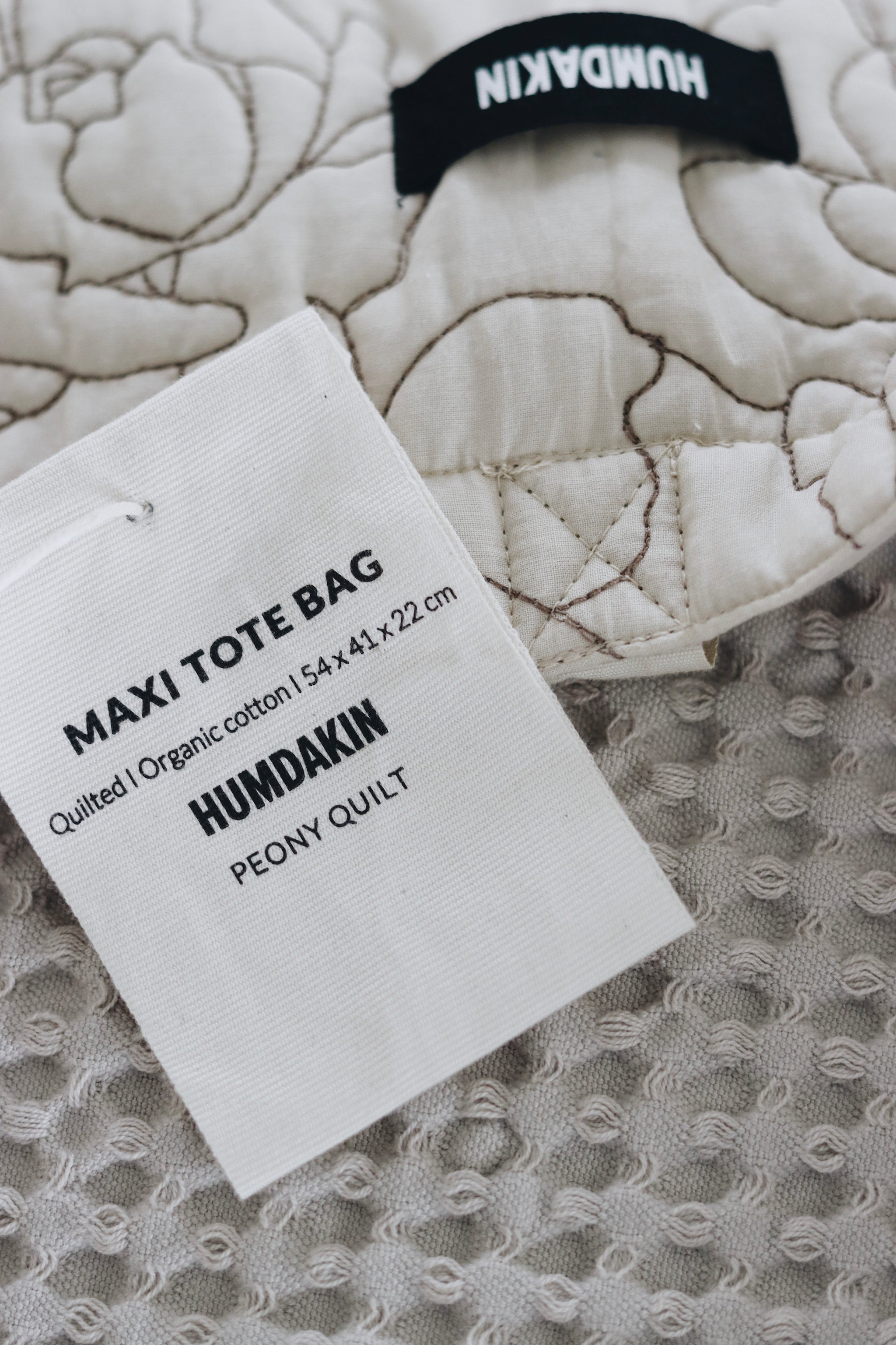 HUMDAKIN Maxi Tote Bag Veske 231 Lys Stein - Peony Quilt